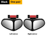 Car Front And Back Wheels Blind Area Rearview Mirror 360 Degree Reflector