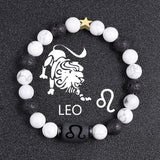 White-barked Pine Volcanic Rock String Beads And Round All-match Bracelet Beads