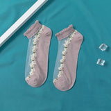 Invisible Floral Lace Socks