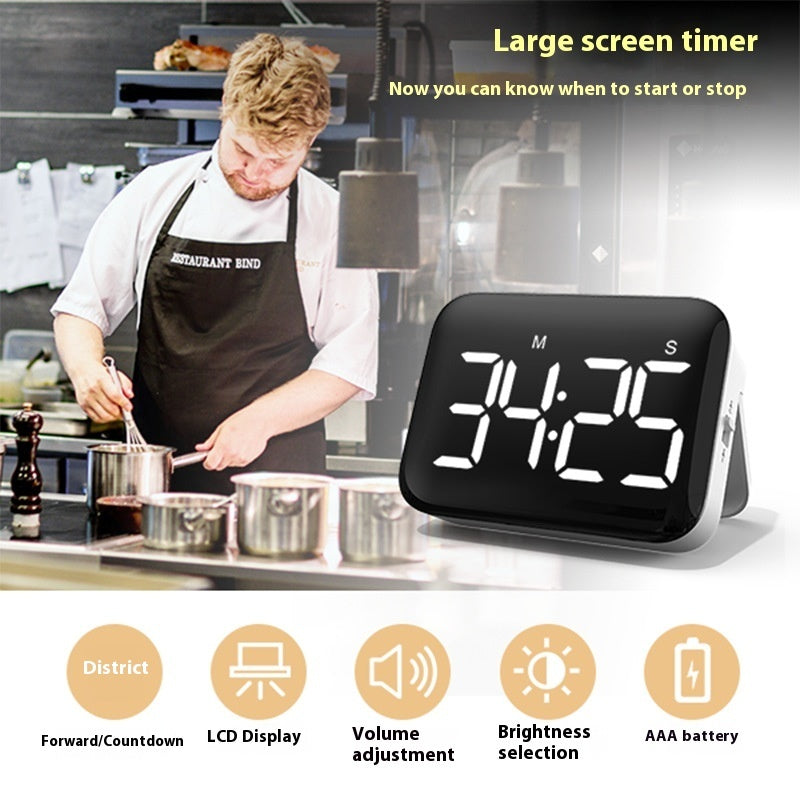 Battery LED Timer Can Absorb Magnetic Tone Brightness Big Words