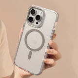 Solid Color Magnetic Drop-resistant Frame Silicone Phone Case