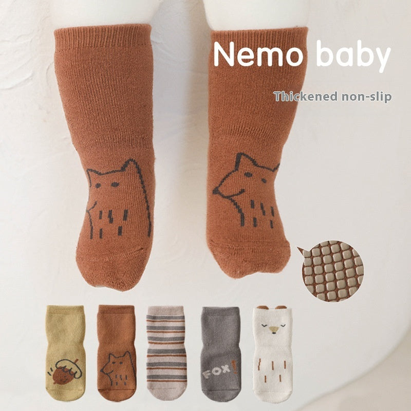 New Baby Floor Loose Leg Cute Cartoon Toddler Socks