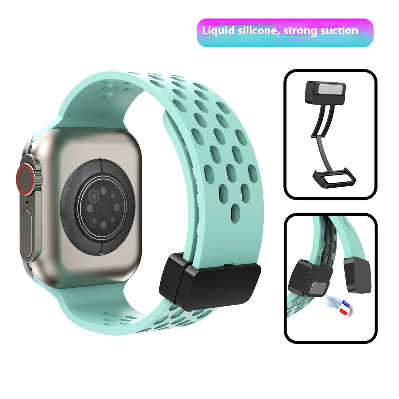 Applicable To 78910 Generation 42mm 46mm Watch Hole Magnetic Suction Silicone Strap