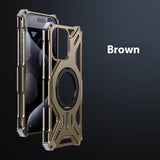 Aluminum Alloy Phone Case Full-covered Magnetic Rotating Bracket