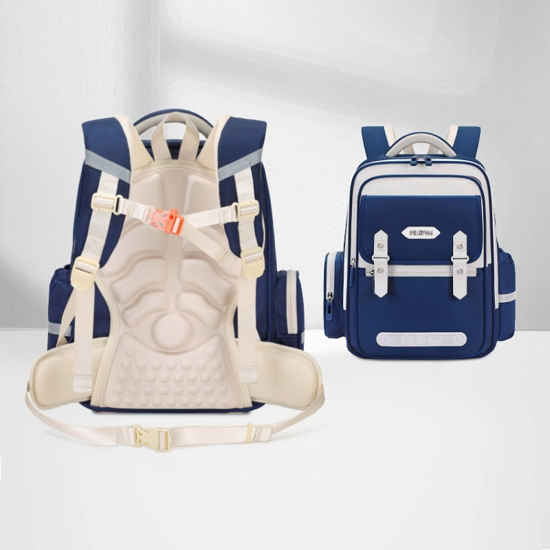 Large Capacity Burden-reducing Waterproof Children's Spine Protection Schoolbag