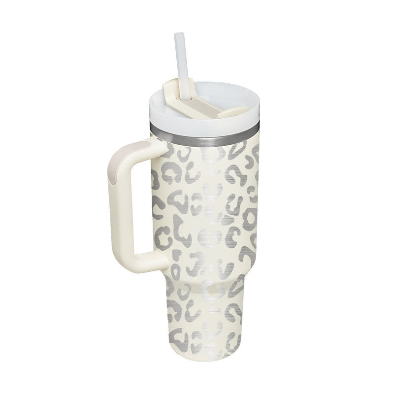 40 Oz Insulated Tumbler With Handle Straw