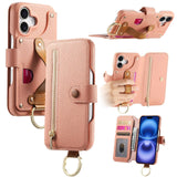 Litchi Grain Leather Back Sticky Flip Phone Leather Case