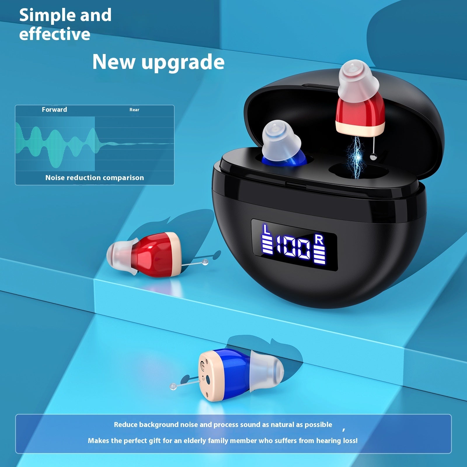 Elderly Charging Noise Reduction Hearing Aid Invisible Lightweight Sound Collector