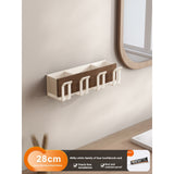 Household Portable Bathroom Walnut Toothbrush Storage Rack