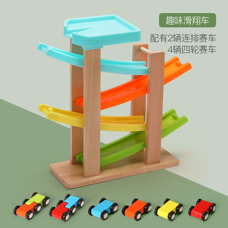Children's Colorful Multi-layer Inertial Sliding Car Track Gliding Car