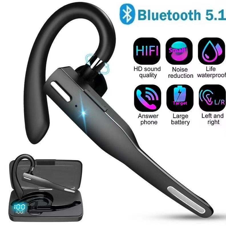 Ear-mounted Single-ear Bluetooth Headset with Call Noise Reduction