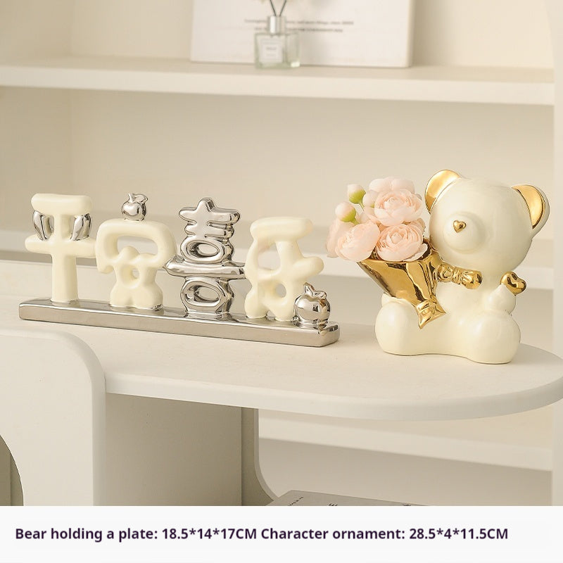 Living Room Tray Cream Style Home Hallway Entrance Key Storage Decoration
