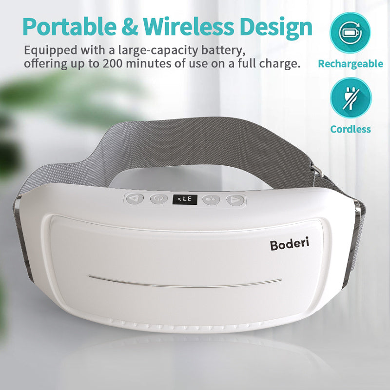 Portable Cordless Electric Waist Belt Heating Pad With 3 Heat Levels and 4 Massage Modes for Back or Belly, Women and Girls