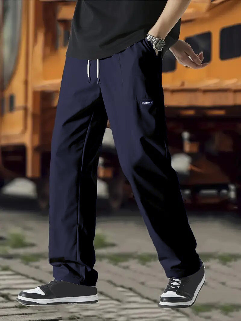 Men's Fashion Personality Solid Color Casual Pants