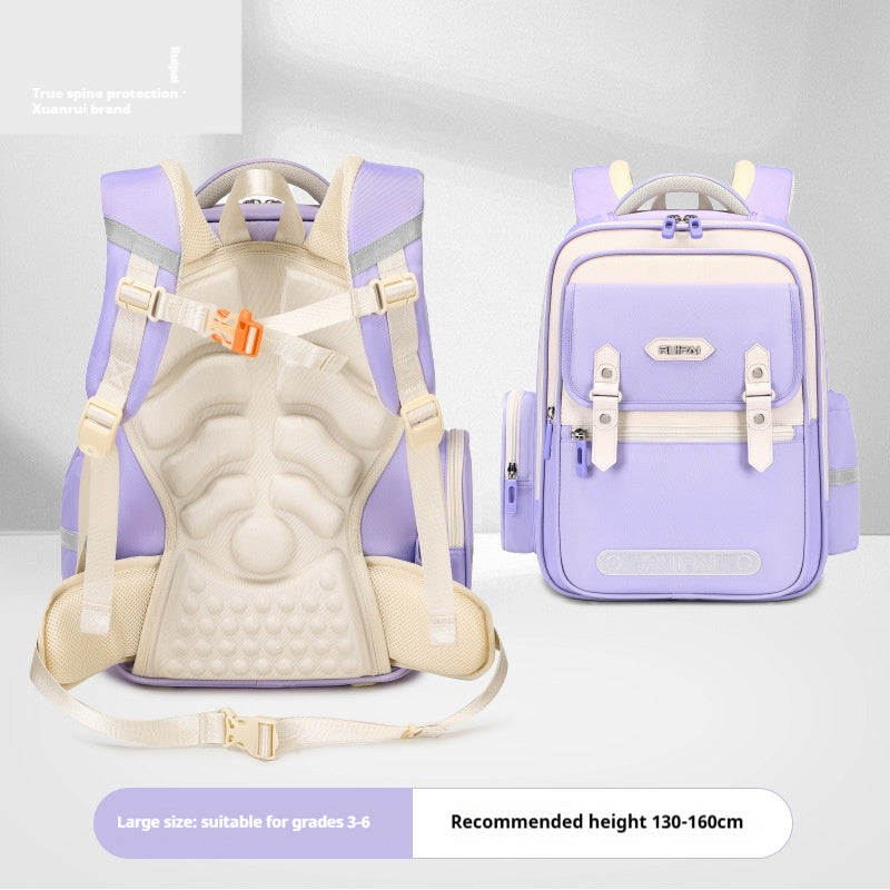 Large Capacity Burden-reducing Waterproof Children's Spine Protection Schoolbag
