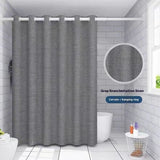 Linen Thick Waterproof And Mildew-proof Shower Curtain Punch-free