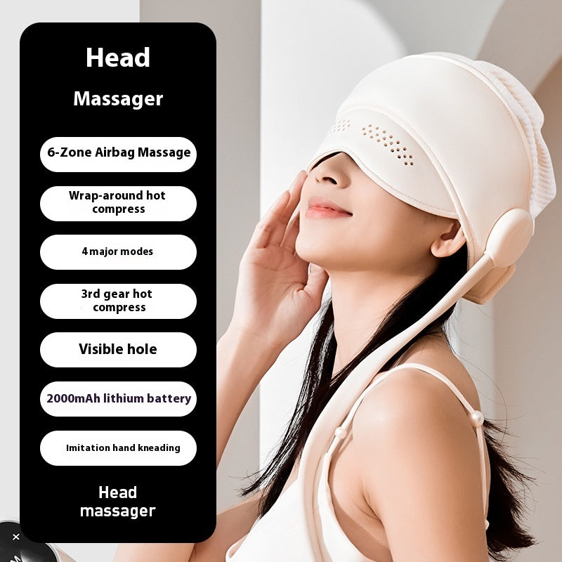 Hot Compress Airbag Decompression Instrument Household Sleeping Aid Instrument Head Massager