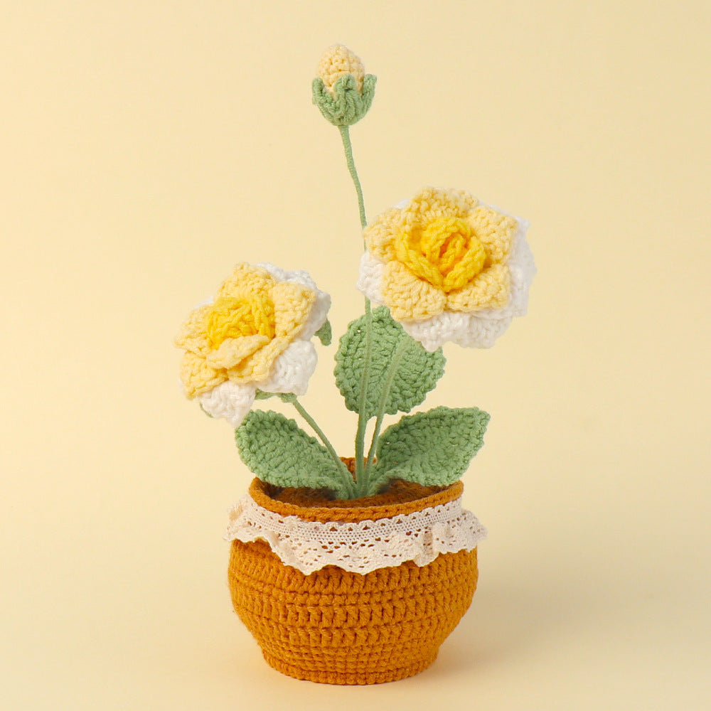 Handmade Wool Knitted Flower Pot