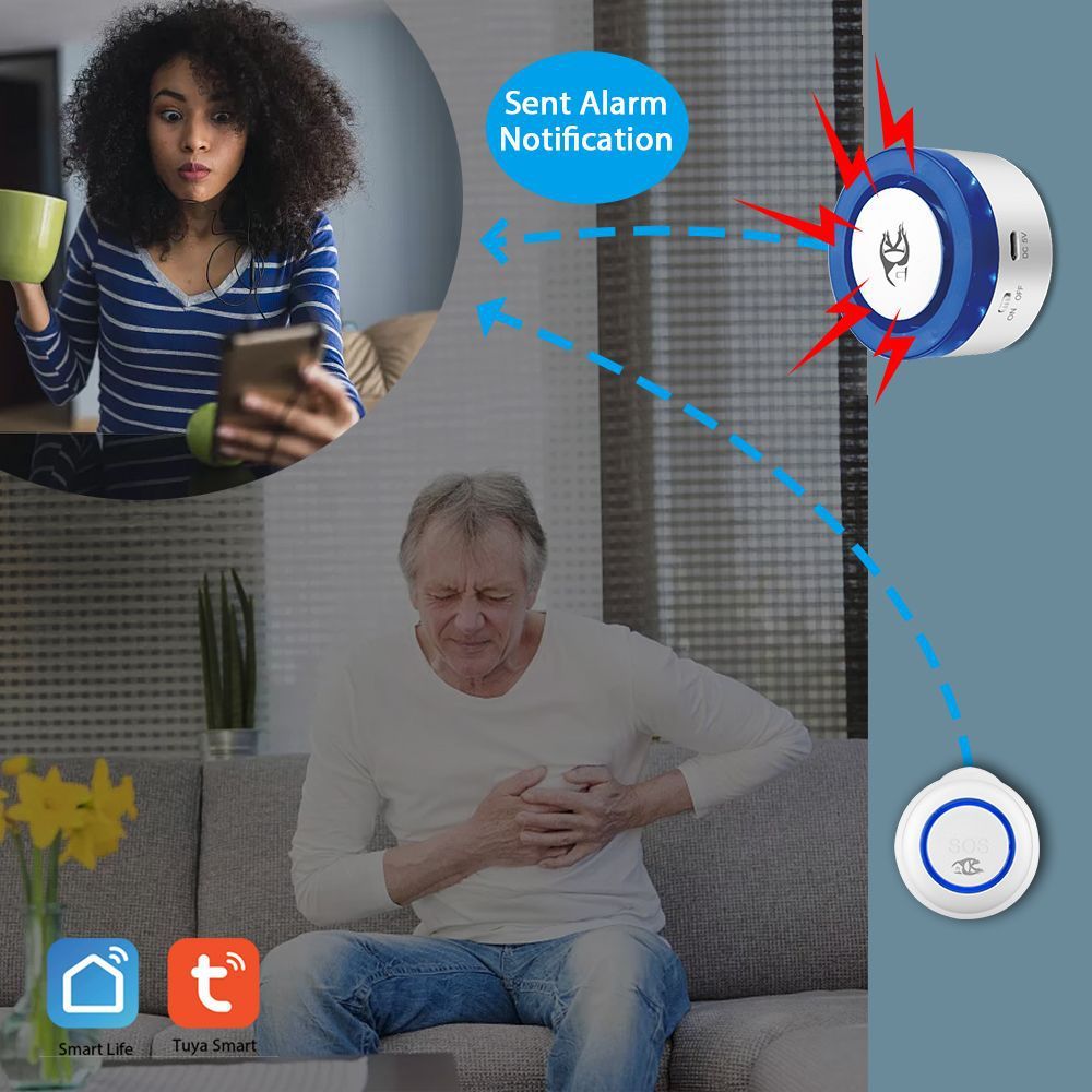Elderly Sos Alarm Call Intelligent Wifi Emergency Button