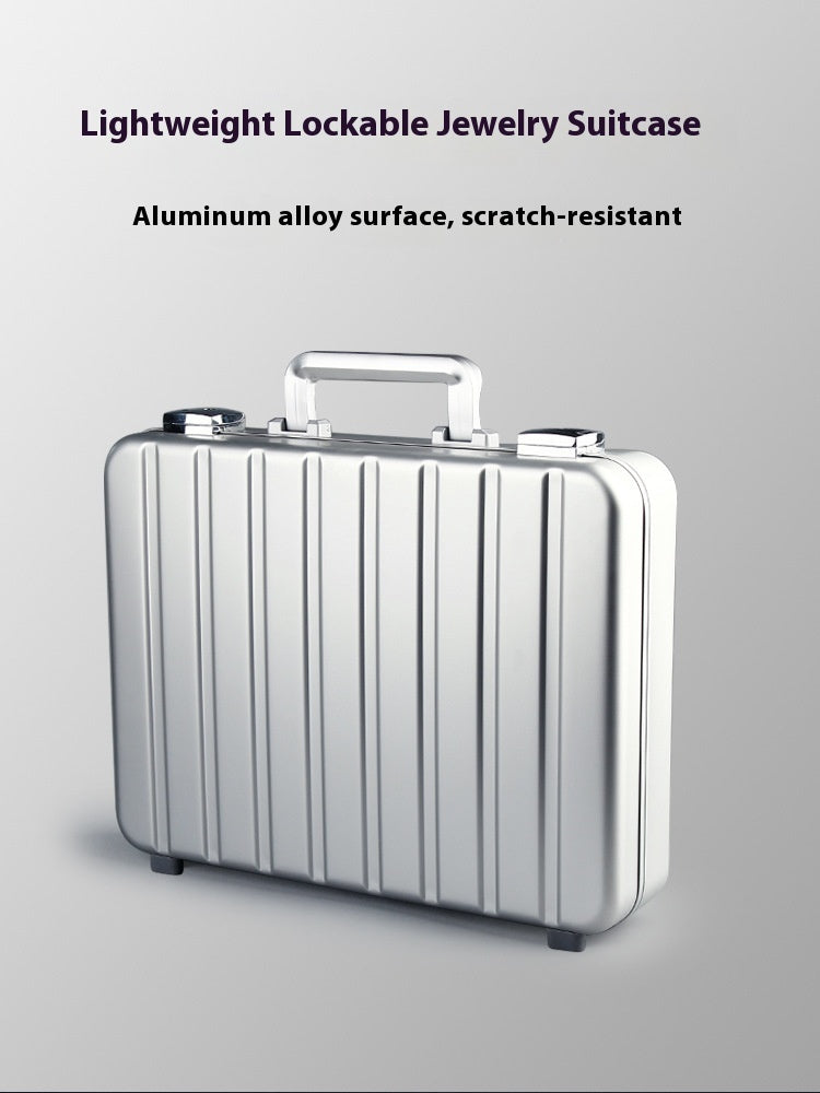 Portable Handheld Aluminum Alloy Jewelry Box