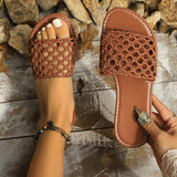 Mesh Slippers Women's Shoes Square Toe