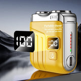 Men's Digital Display Magnetic Double Cutter Head Electric Shaver