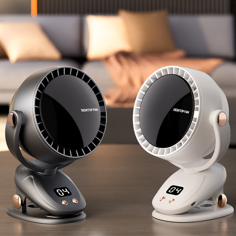 Shaking Head USB Multi-function Bladeless Clip Fan