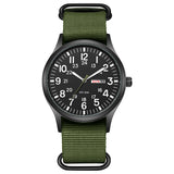 Men's Nylon Quartz Watch Luminous Woven Calendar Week Display
