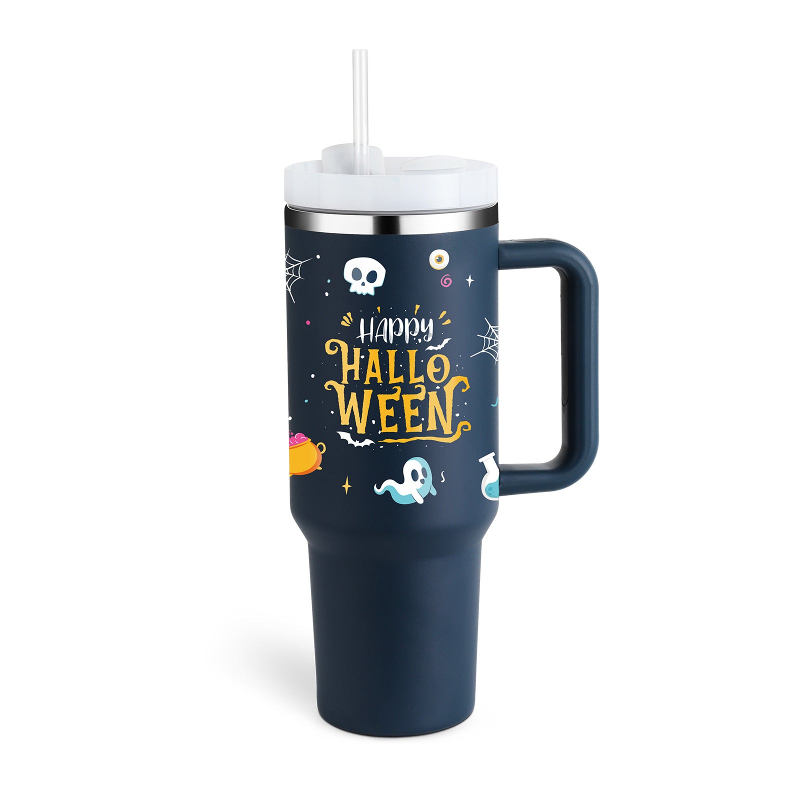 40 Oz Insulated Tumbler With Handle Straw