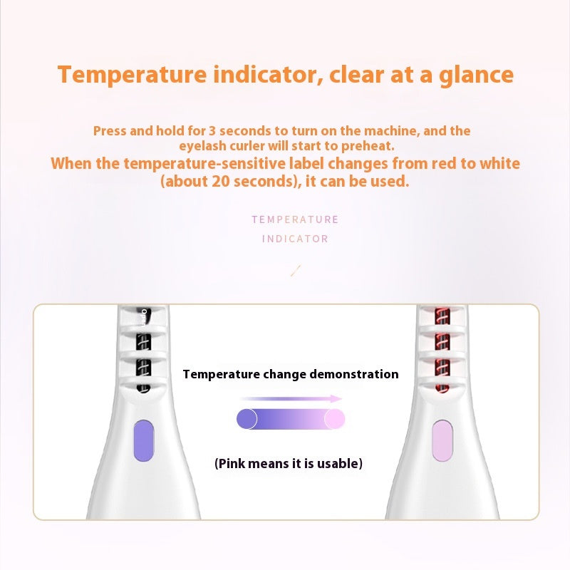 Electric Eyelash Curler Three-gear Temperature Control Clip Ironing Integrated Ironing Curler