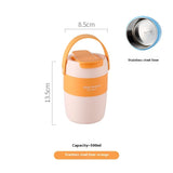 304 Stainless Steel Handy Cup Ins Breakfast Cup With Cover Spoon Portable