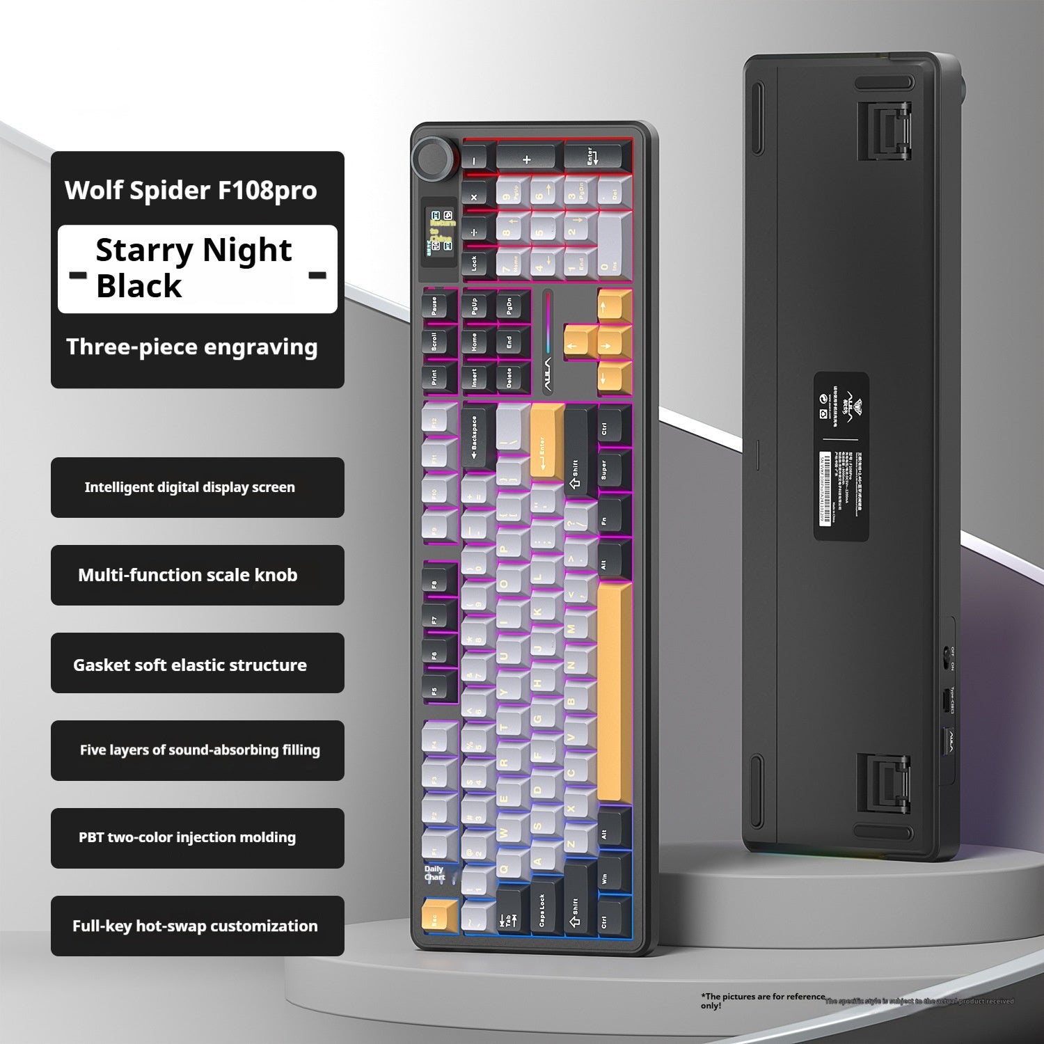 F108pro Wireless Bluetooth Three-model Customized Mechanical Keyboard