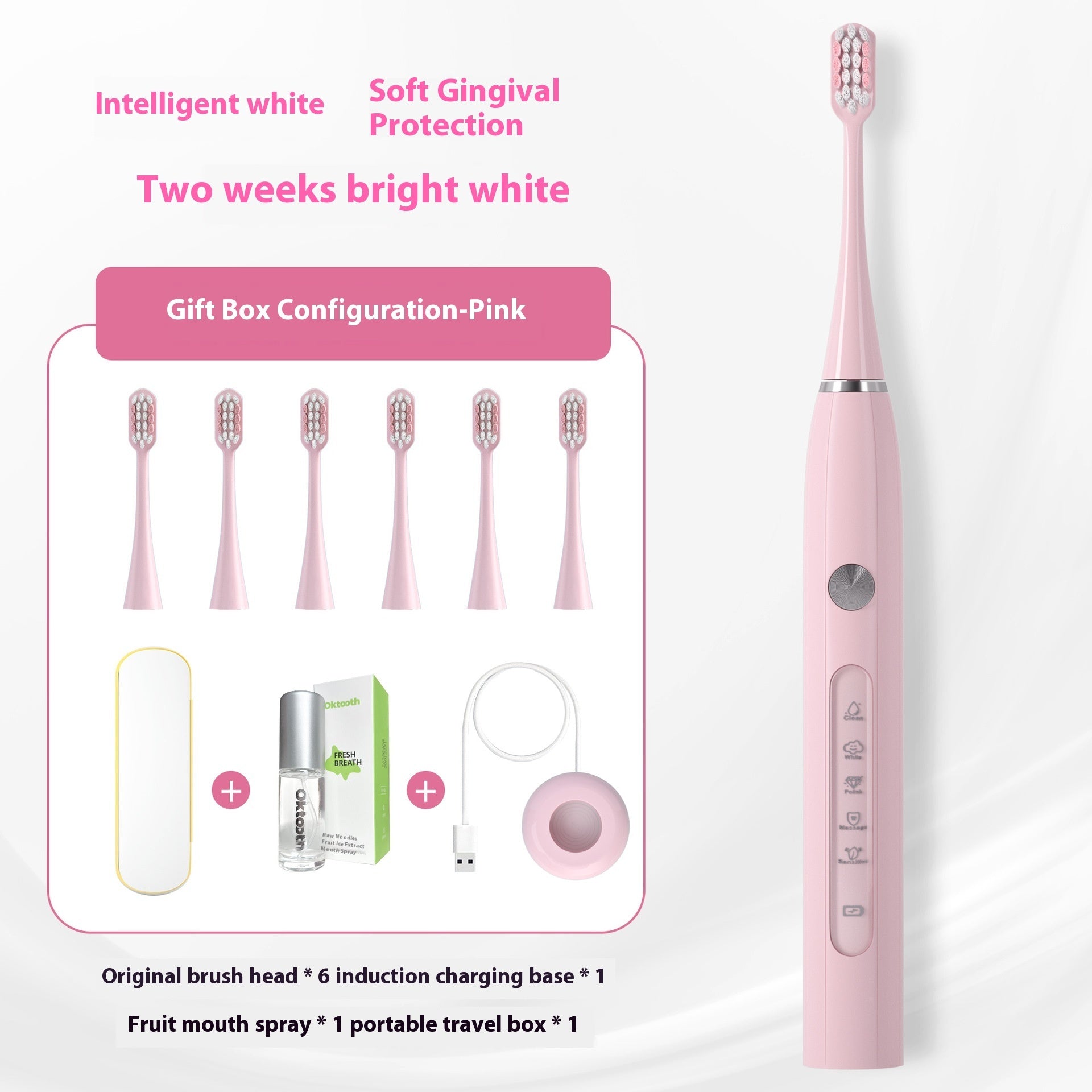 Electric Toothbrush Charging Soft Bristle Advanced Gradient Color
