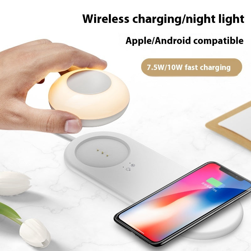 Wireless Phone Charger LED Desk Lamp Separated Magnetic Touch
