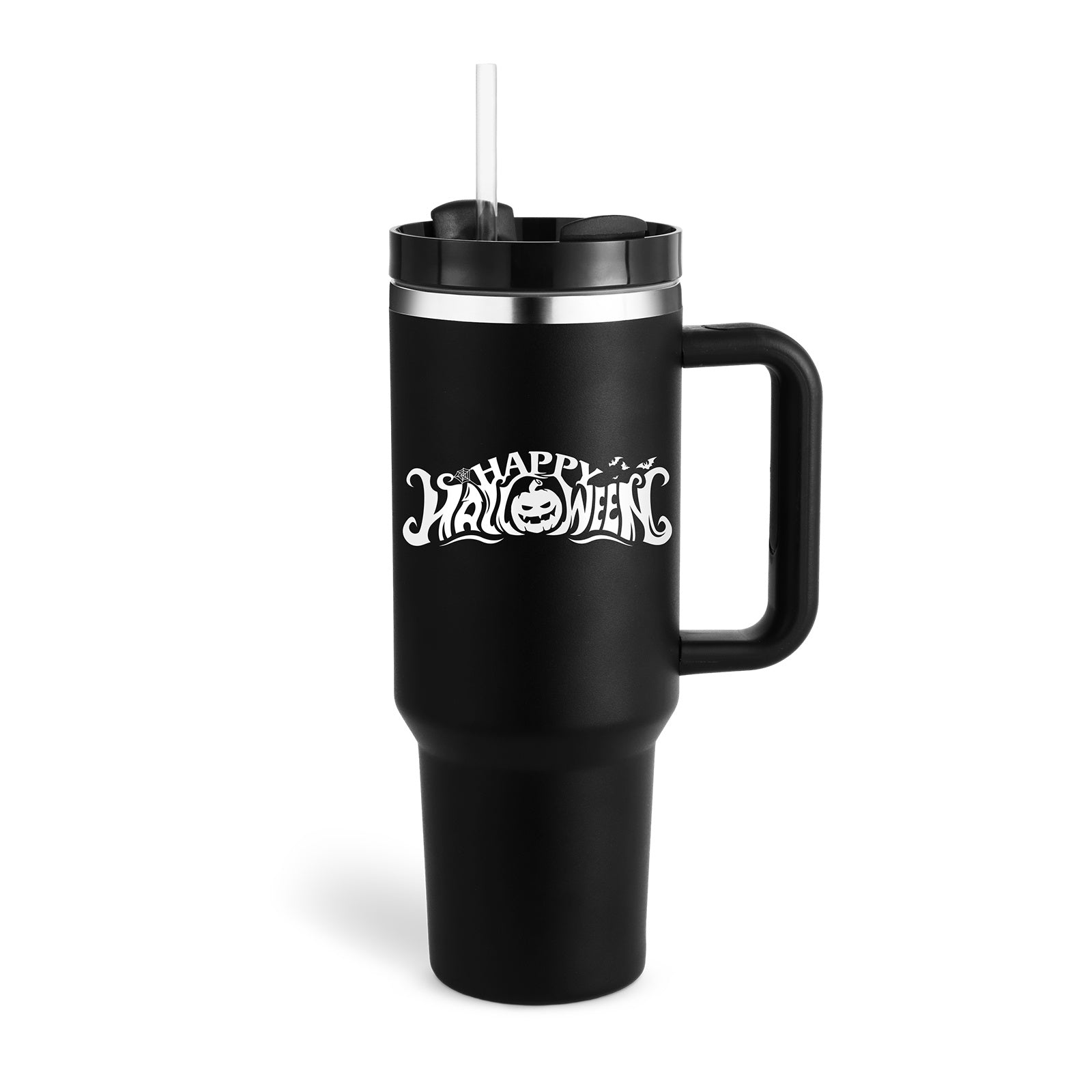 40 Oz Insulated Tumbler With Handle Straw