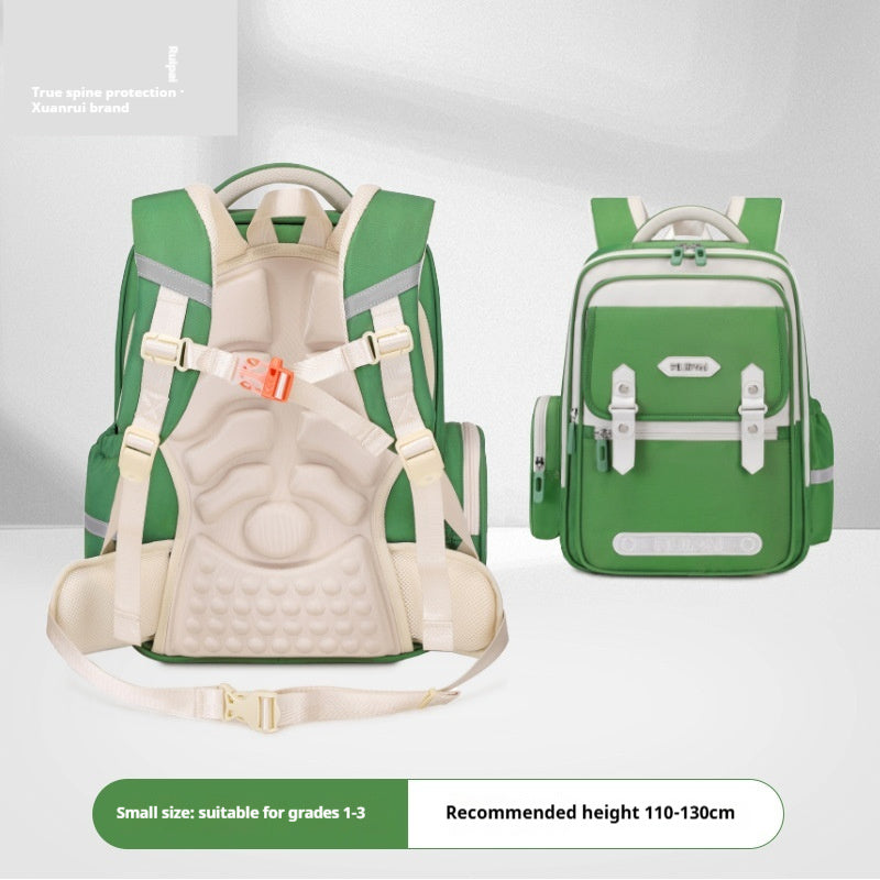 Large Capacity Burden-reducing Waterproof Children's Spine Protection Schoolbag