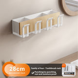 Household Portable Bathroom Walnut Toothbrush Storage Rack