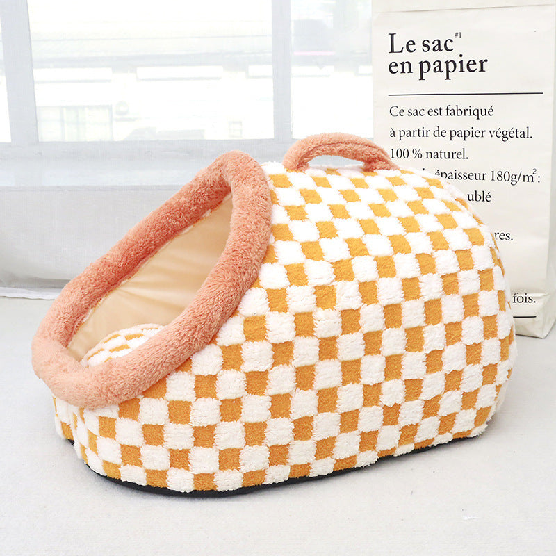 Four Seasons Universal Semi-enclosed Dog House Pet Bed Thick Warm