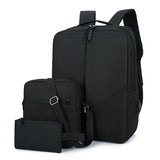 Men's Leisure Travel Large Capacity Three-piece Multifunctional USB Backpack