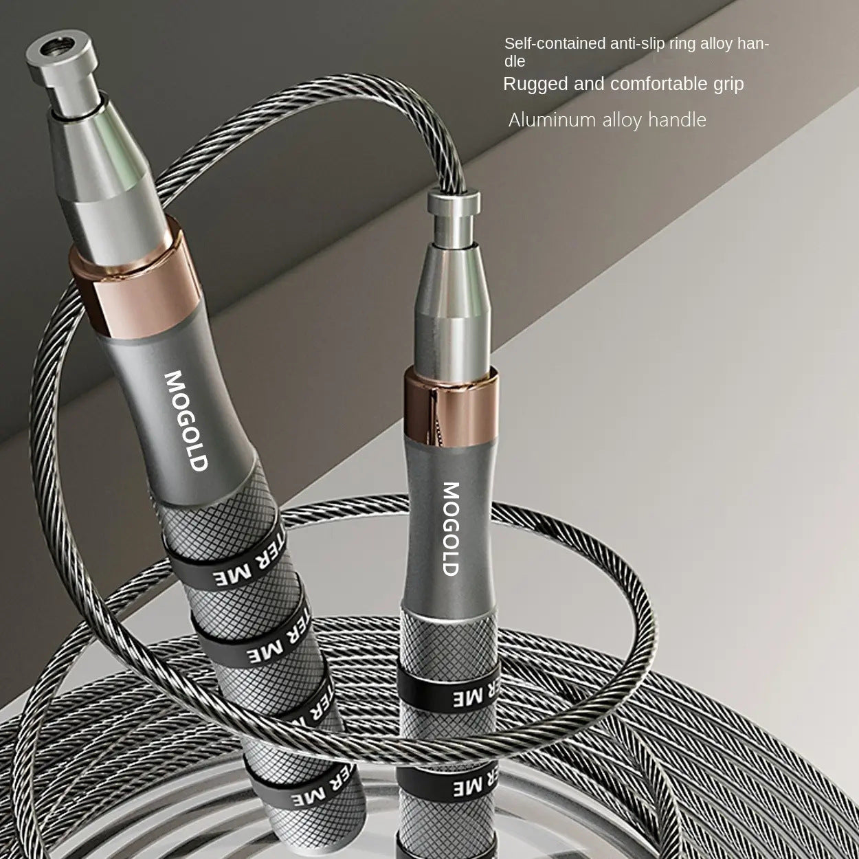 Double Bearing Self-locking Mesh Silicone Aluminum Alloy Jump Rope