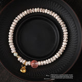 Mini Xingyue Bodhi Single-wrap Bracelet Crescent Moon High Density Smooth And White
