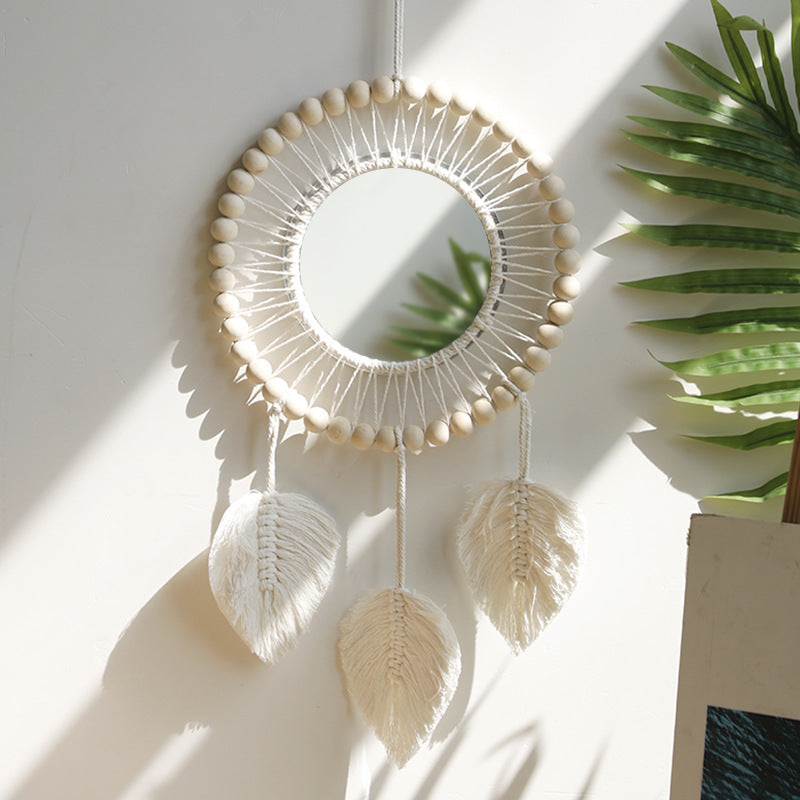 Hand-woven Wooden Bead Tapestry