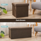 Household Folding Storage Organizer Sofa Shoe Changing Bench Cotton And Linen Storage Stool