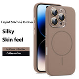 Liquid Silicone Magnetic Crystal Lens Phone Case Protective Cover