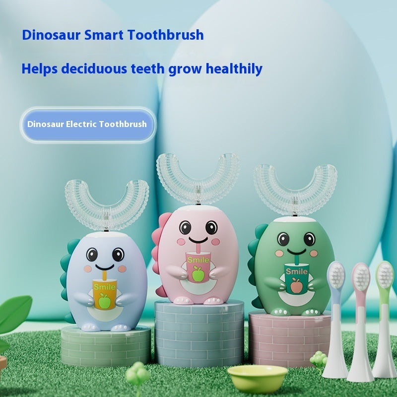 Children's Cartoon Little Dinosaur Soft Bristle Electric Toothbrush