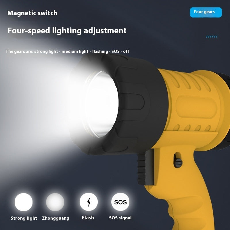 New Long-range Hunting Ground Lighting Handheld Searchlight USB Rechargeable Waterproof Flashlight