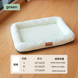 Summer Cooling Pet Cat Bed Cushion Ice Pad Dog Sleeping Square Shape For Puppy Dog Kennel Breathable Home Quality Cool Green Mat