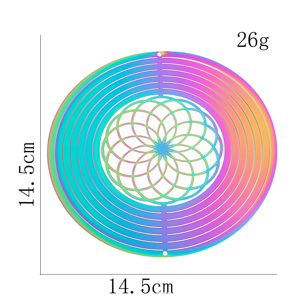 Gradient Color 3D Rotating Wind Hanging Ornament