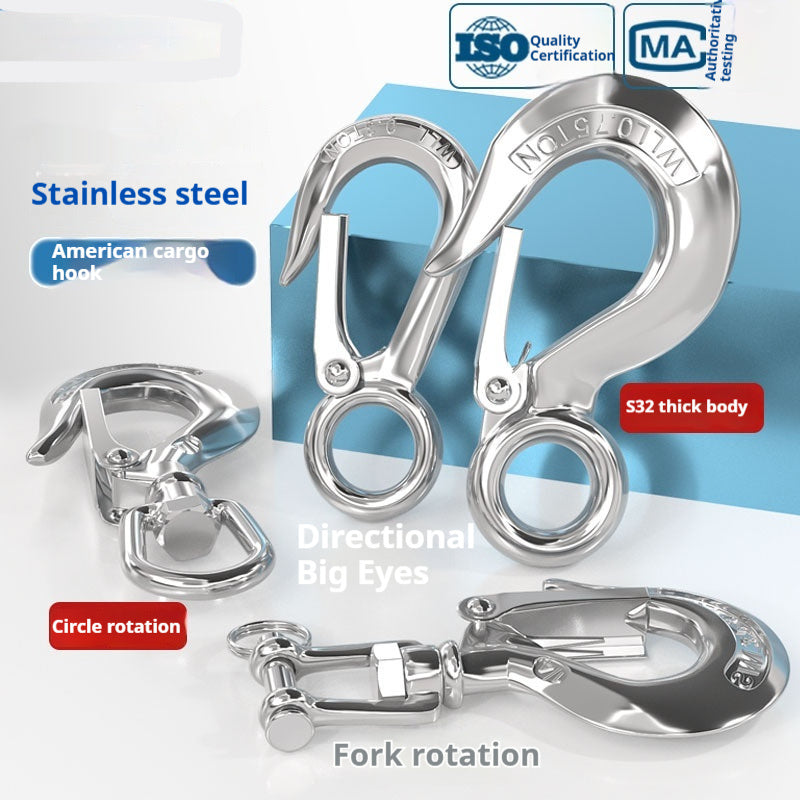 304 Stainless Steel Directional Rotating Ring Load-bearing Hook