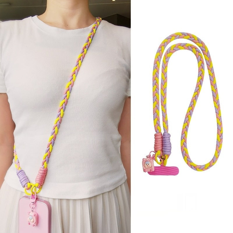 Crossbody Three-strand Horse Tail Mobile Phone Lanyard